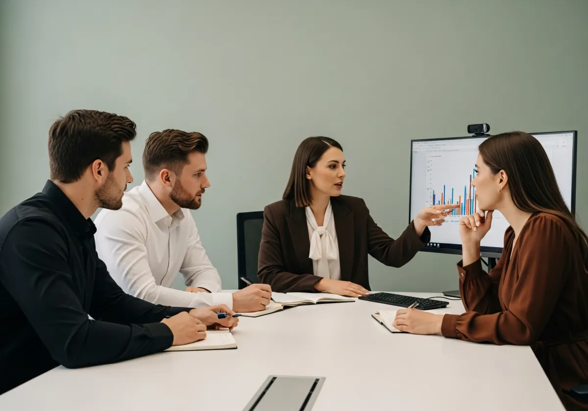 Reunião de trabalho consultiva equipe